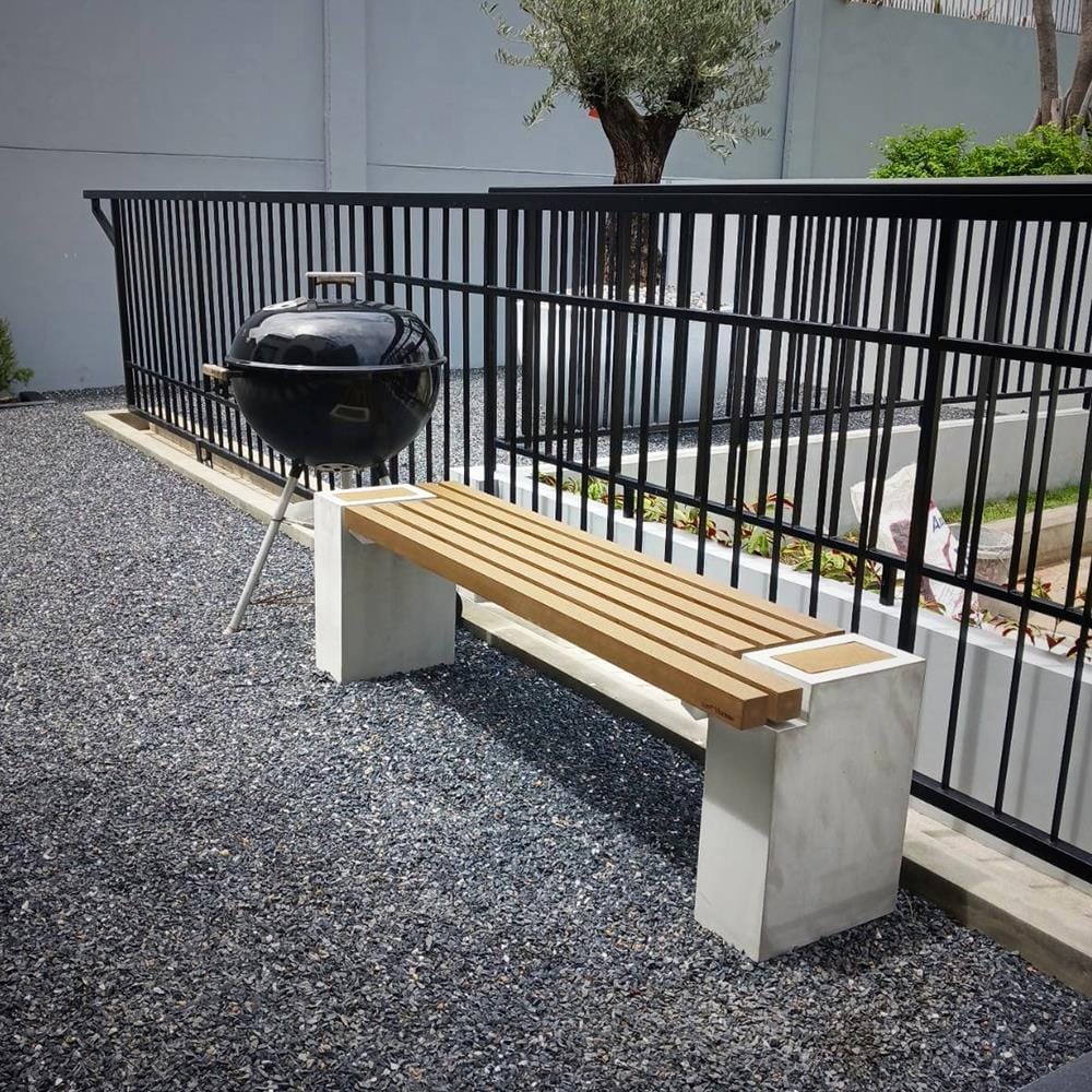 ม้านั่งสนาม BUA DESIGN BUA STONE2.0 ECO WOOD สีไม้ธรรมชาติ