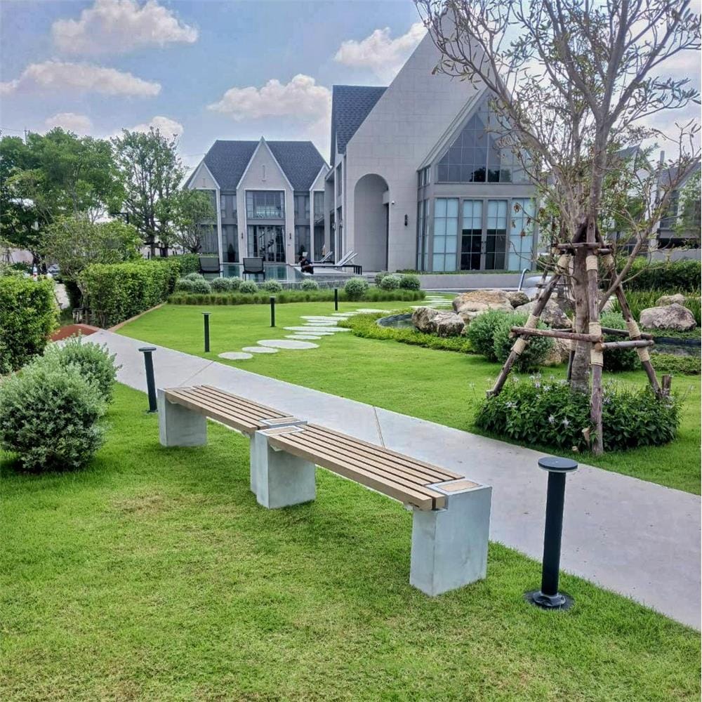 ม้านั่งสนาม BUA DESIGN BUA STONE2.0 ECO WOOD สีไม้ธรรมชาติ