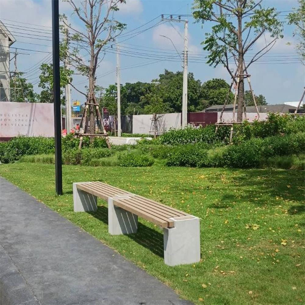 ม้านั่งสนาม BUA DESIGN BUA STONE2.0 ECO WOOD สีไม้ธรรมชาติ