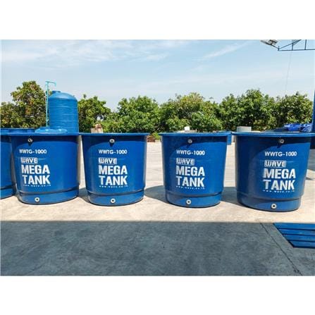 ถังเก็บน้ำไฟเบอร์กลาส WAVE MEKA TANK WWTG-2000 ลิตร สีน้ำเงิน_2