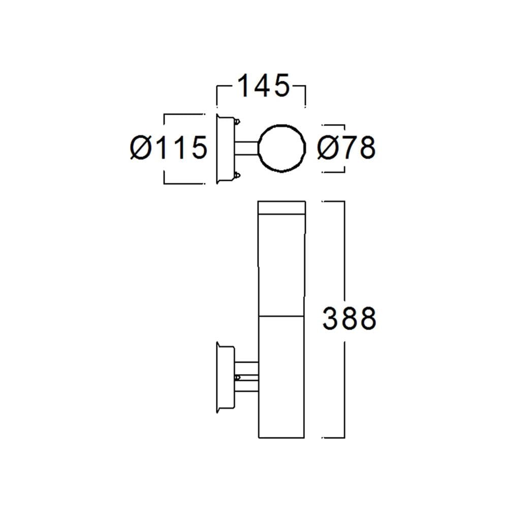 ไฟกิ่งภายนอก L&E 36-00391 สีเงิน