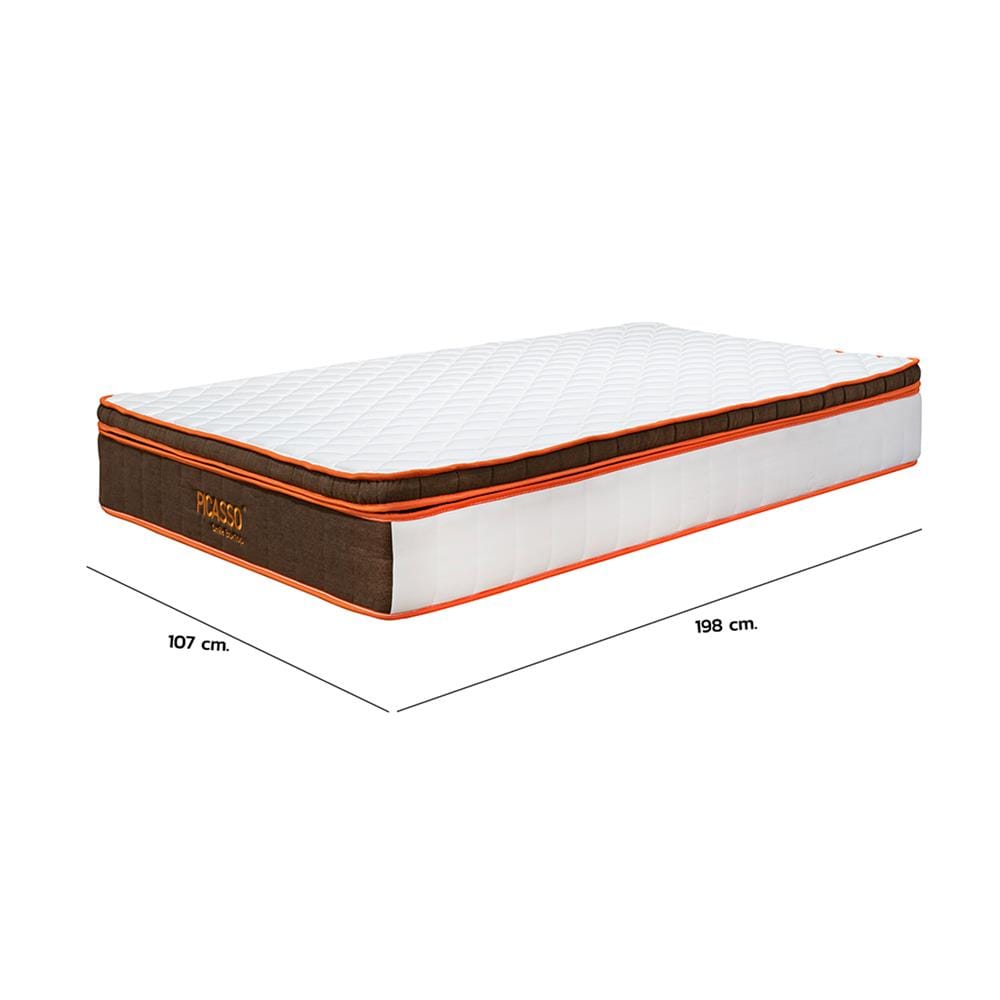 ที่นอนพ็อกเก็ตสปริง 3.5 ฟุต สุญญากาศ PICASSO COMFORT รุ่น SMILE BOXTOP พร้อมชุดเครื่องนอน 7 ชิ้น