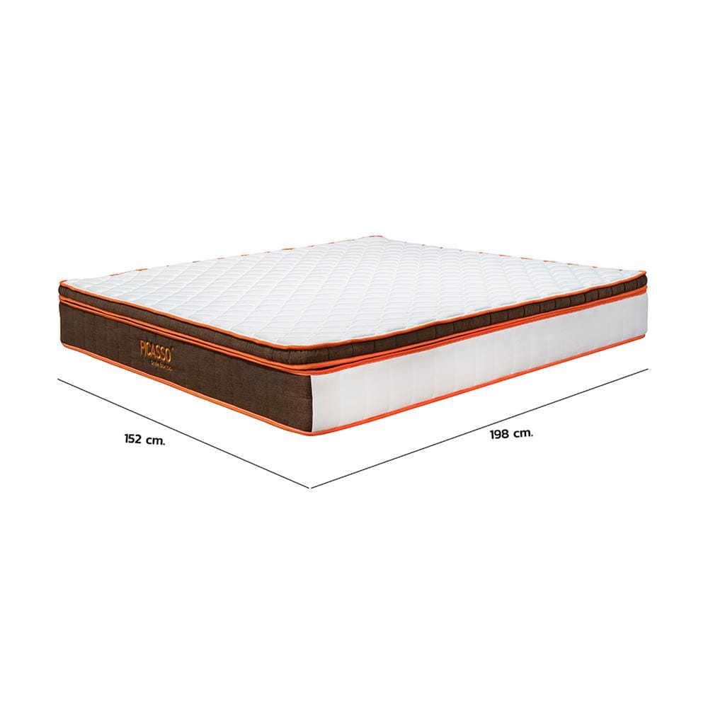 ที่นอนพ็อกเก็ตสปริง 5 ฟุต สุญญากาศ PICASSO COMFORT รุ่น SMILE BOXTOP พร้อมชุดเครื่องนอน 11 ชิ้น