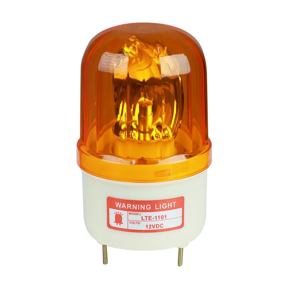 ไฟเตือนแบบหมุน DEXZON 4 นิ้ว DC 12 โวลต์ 10 วัตต์ สีเหลือง