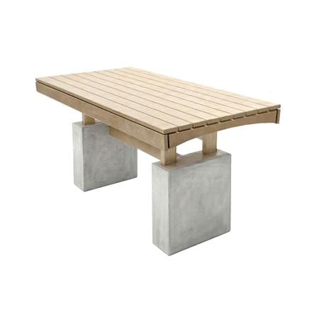 โต๊ะสนาม BUA DESIGN BUA STONE BLOOM TABLE ECO WOOD 150 ซม. สีไม้ธรรมชาติ