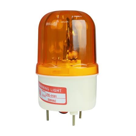 ไฟเตือนแบบหมุน DEXZON 4 นิ้ว AC 220 โวลต์ 10 วัตต์ สีเหลือง_1
