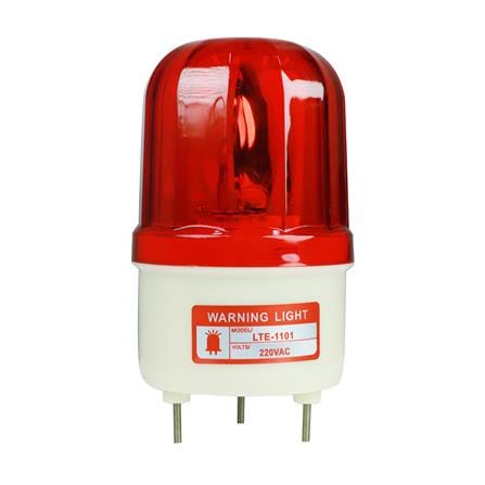 ไฟเตือนแบบหมุน DEXZON 4 นิ้ว AC 220 โวลต์ 10 วัตต์ สีแดง_0