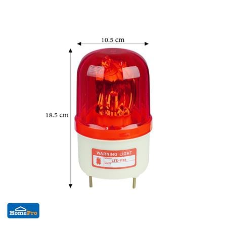 ไฟเตือนแบบหมุน DEXZON 4 นิ้ว AC 220 โวลต์ 10 วัตต์ สีแดง_4