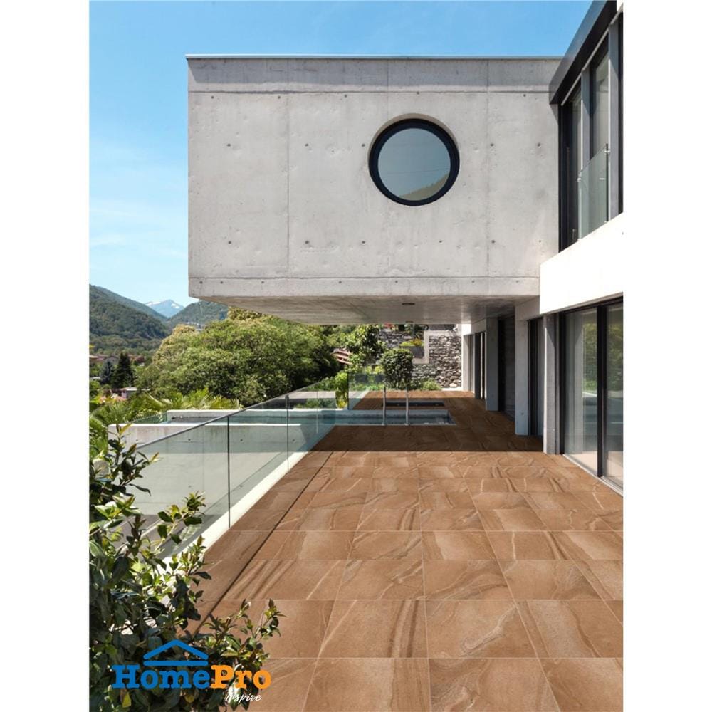 กระเบื้องพื้นพอร์ซเลน 60x60 ซม. COTTO เอ็ม สโตน น้ำตาล PM 1.44 ตร.ม.