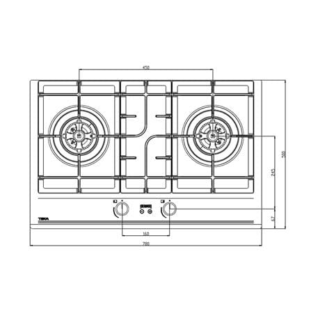 เตาฝังแก๊ส TEKA GTI 78 2G AI AL TRB 78 ซม._6