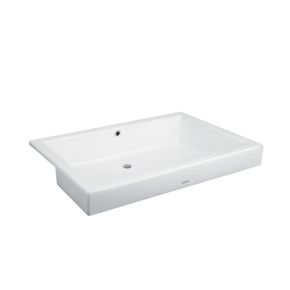อ่างล้างหน้าฝังครึ่งเคาน์เตอร์ TOTO LW646JW/F สีขาว