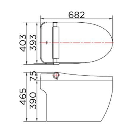 สุขภัณฑ์อัตโนมัติ ESTHER ECT-02-120-11 สีขาว_4