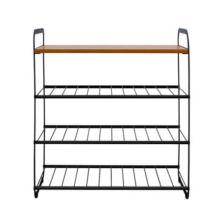 ชั้นวางรองเท้า 3 ชั้น STACKO FLEXI ท็อปไม้สีเอเชียนทีค 60x30x68 ซม. สีเทา_2