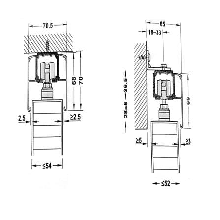 ชุดอุปกรณ์บานเลื่อน HAFELE SILENT 160/A พร้อมราง 2 เมตร_2