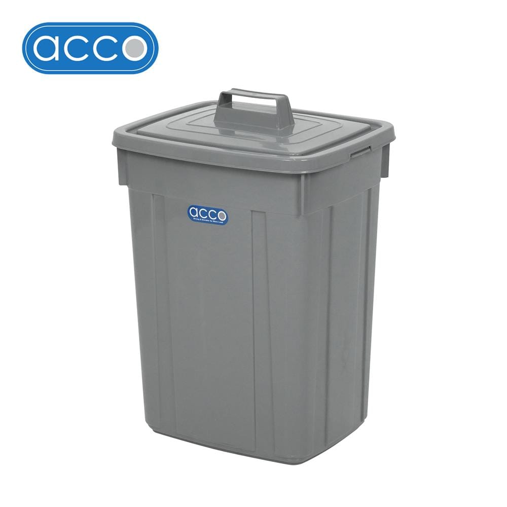 ถังขยะเหลี่ยม ฝาเปิด-ปิด ACCO 42 ลิตร สีเทา