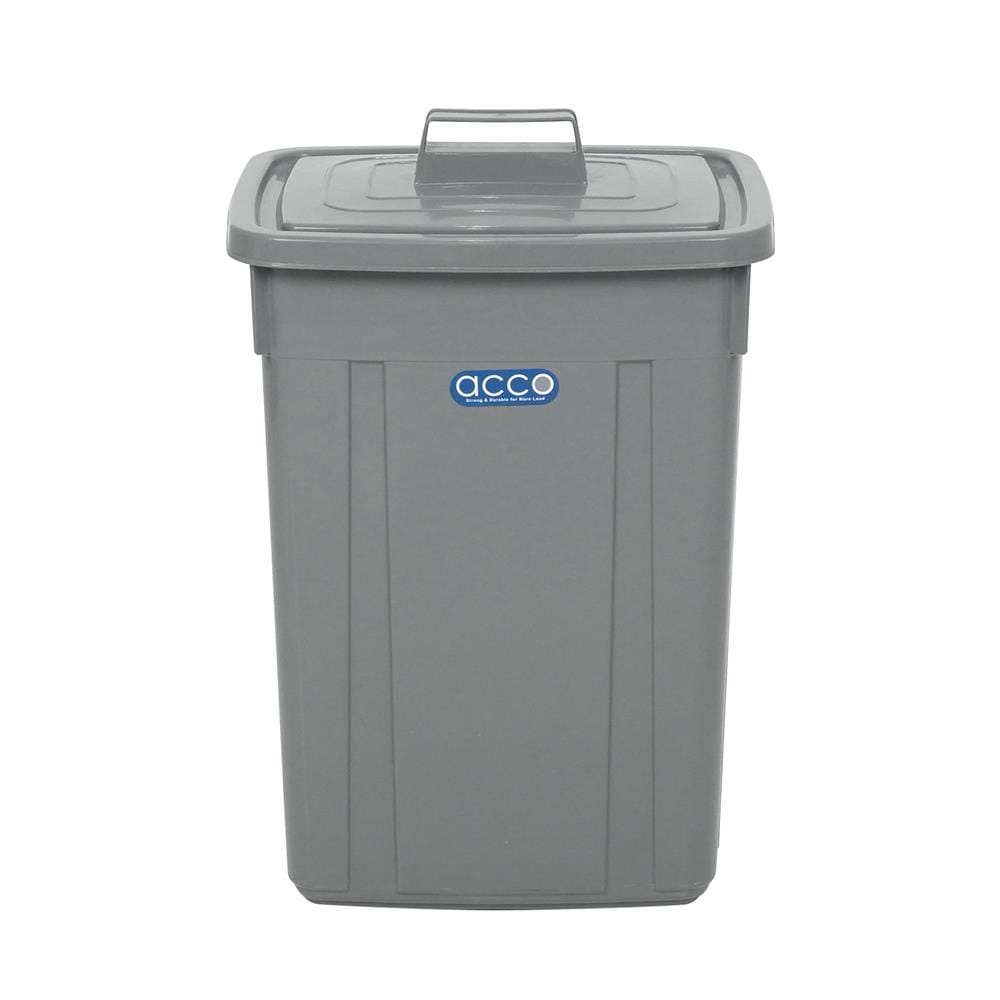 ถังขยะเหลี่ยม ฝาเปิด-ปิด ACCO 42 ลิตร สีเทา