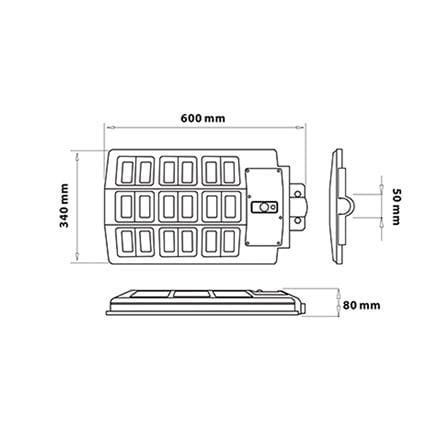 ไฟถนน SOLAR LUMAX 74-00017 300 วัตต์ DAYLIGHT สีดำ_6