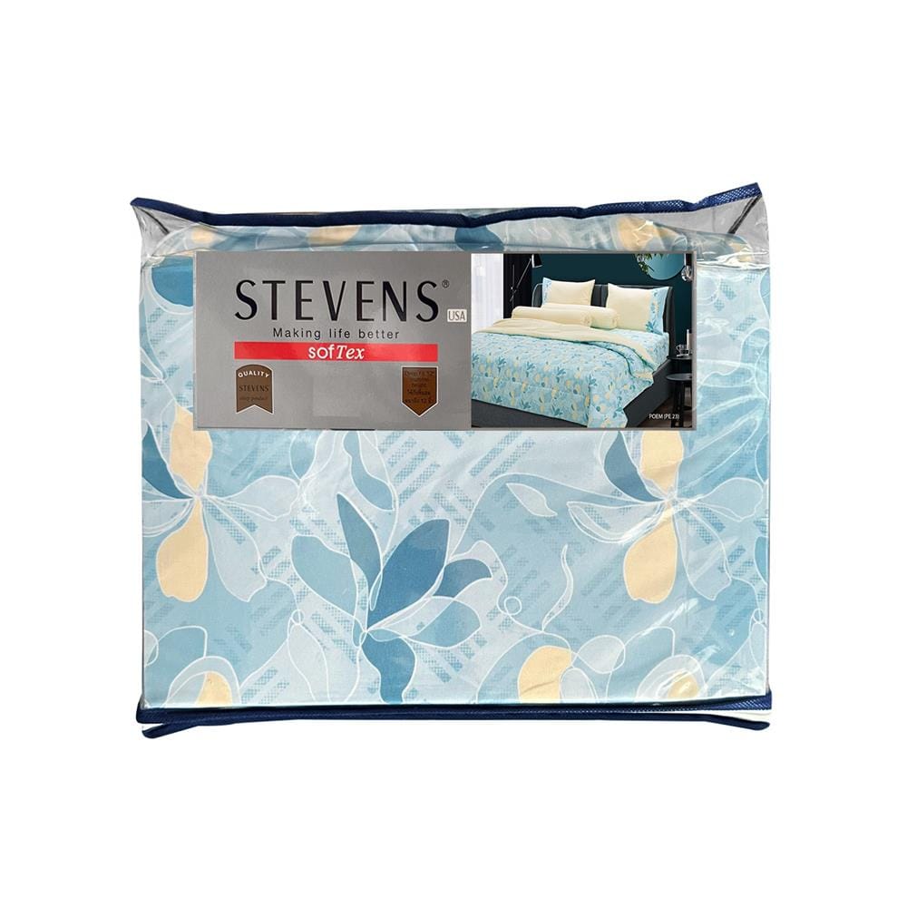 ชุดผ้าปูที่นอน 3.5 ฟุต 4 ชิ้น STEVENS SOFTEX PE23