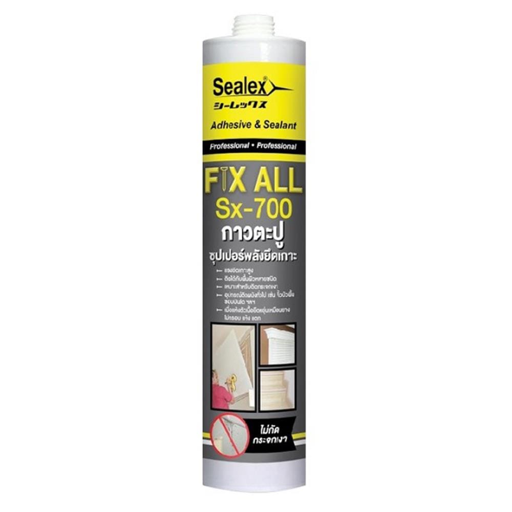 กาวพลังตะปูสูตรน้ำ SEALEX SX-700 415 ก. สีขาว