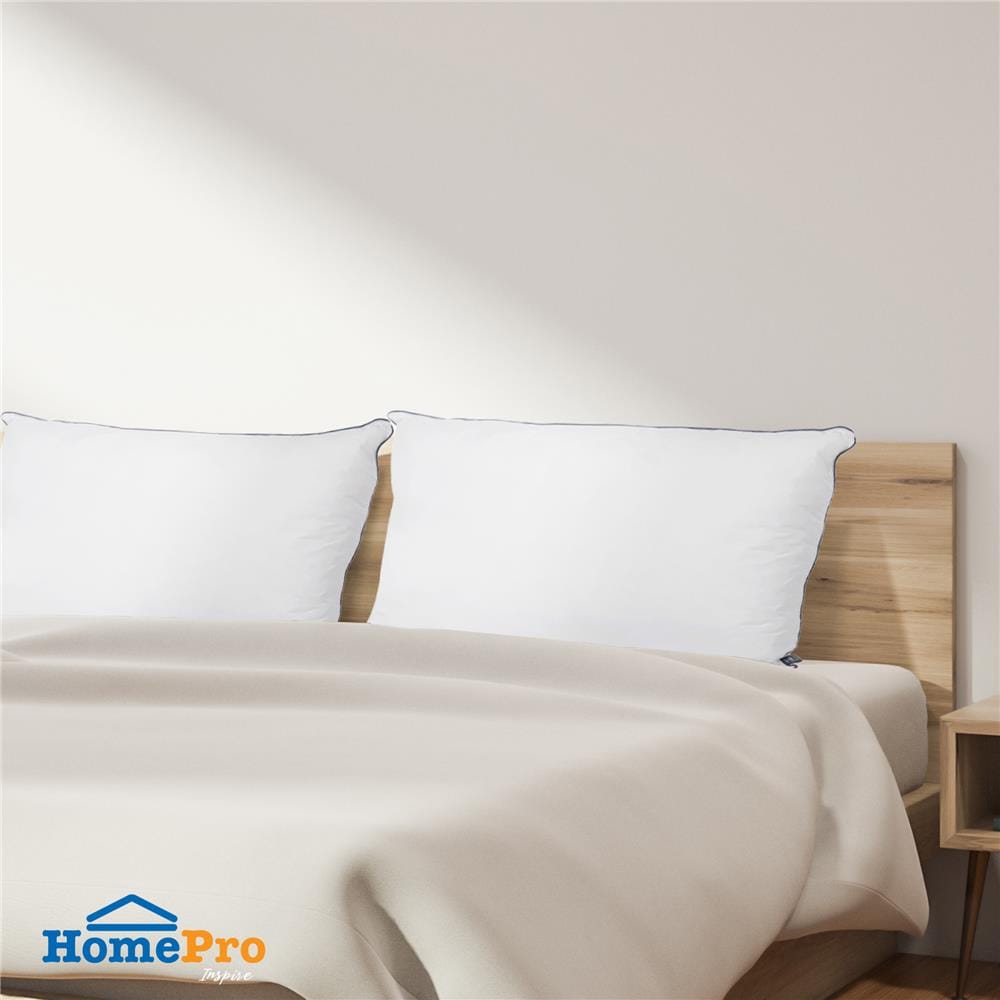 หมอนหนุน ใยบอลไมโครไฟเบอร์ HOME LIVING STYLE EXTRA LUXURY 22x35 นิ้ว สีขาว