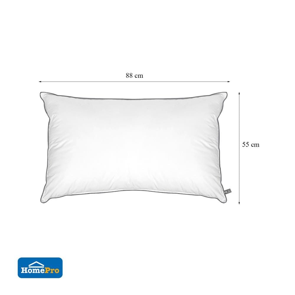 หมอนหนุน ใยบอลไมโครไฟเบอร์ HOME LIVING STYLE EXTRA LUXURY 22x35 นิ้ว สีขาว