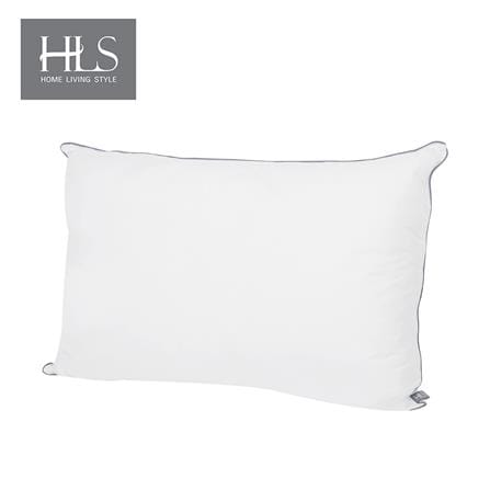 หมอนหนุน ใยบอลไมโครไฟเบอร์ HOME LIVING STYLE EXTRA LUXURY 22x35 นิ้ว สีขาว_0