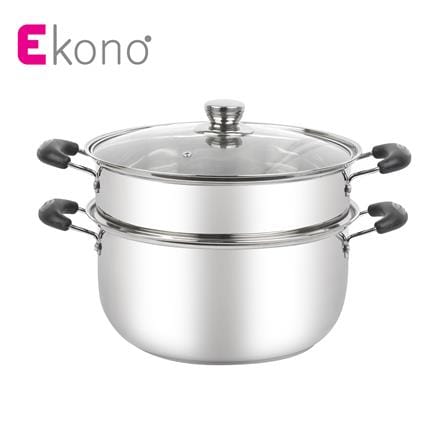 ชุดหม้อนึ่งพร้อมฝา 28 ซม. EKONO MIND 3 ชิ้น_0