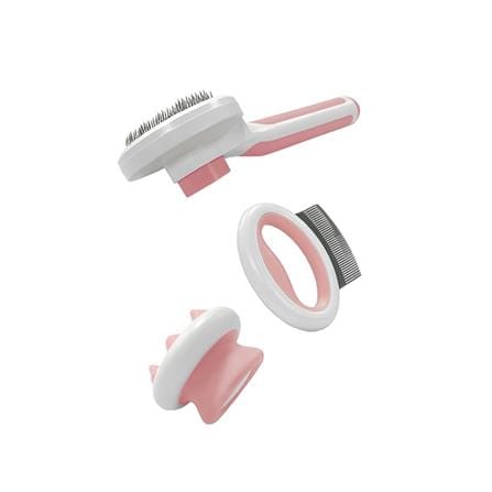 ชุดหวีแปรงสำหรับสัตว์เลี้ยง PANDO PET GROOMING COMB SET สีชมพู_0