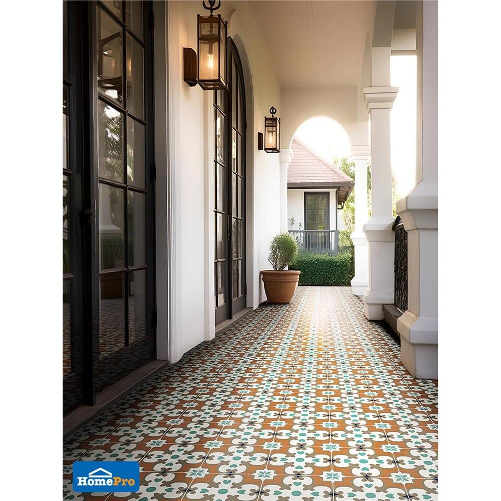 กระเบื้องพื้นพอร์ซเลน 20x20 ซม. TARA แฮชเซล มัลติคัลเลอร์ A 1 ตร.ม.