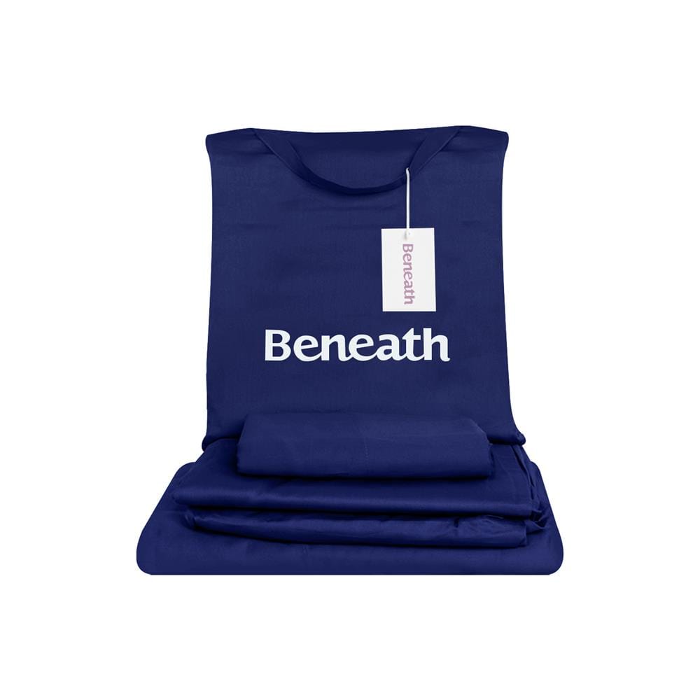 ชุดผ้าปูที่นอน 6 ฟุต 5 ชิ้น BENEATH NAVY BLUE สีน้ำเงินเข้ม