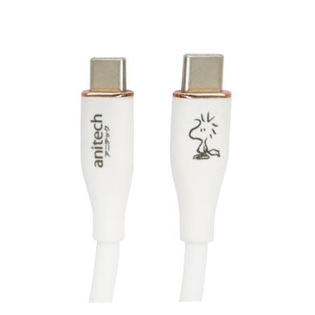 ชุดสายชาร์จ TYPE C TO C ANITECH SNOOPY SNP-D226 สีขาว_3