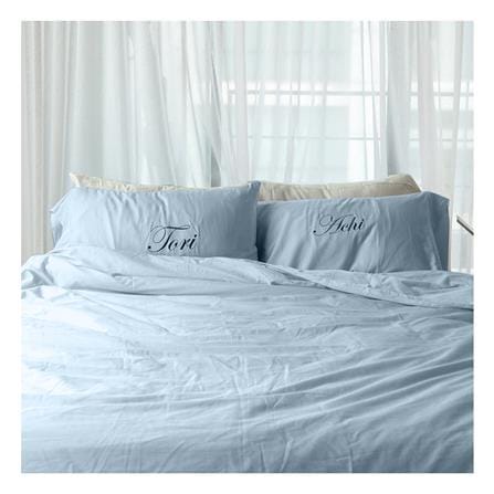 ชุดผ้าปูที่นอน 6 ฟุต 4 ชิ้น BENEATH LIGHT BLUE สีฟ้า_1