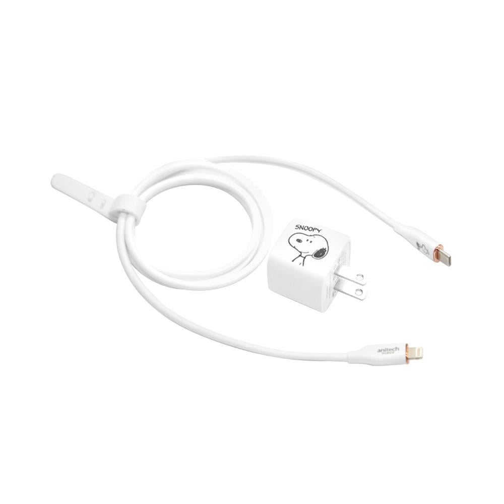 ชุดสายชาร์จ TYPE C TO LIGHTNING ANITECH SNOOPY SNP-D227 สีขาว