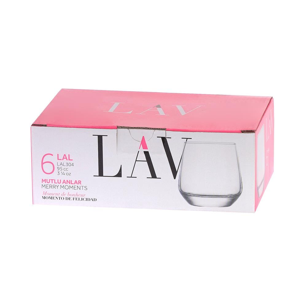 แก้วน้ำ 95 มล. LAV LAL แพ็ก 6 ใบ