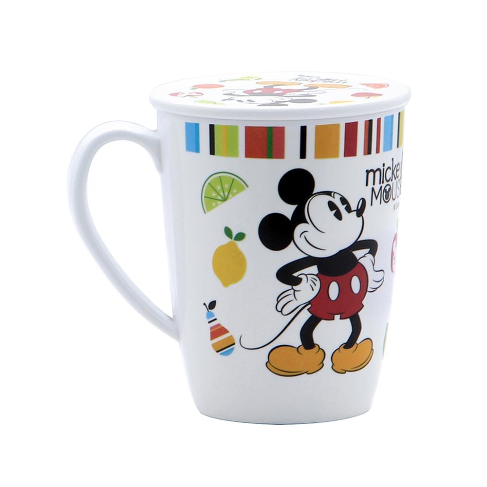 ถ้วยหูเมลามีนพร้อมฝา 450 มล. SUPERWARE MICKEY SUMMER FUN