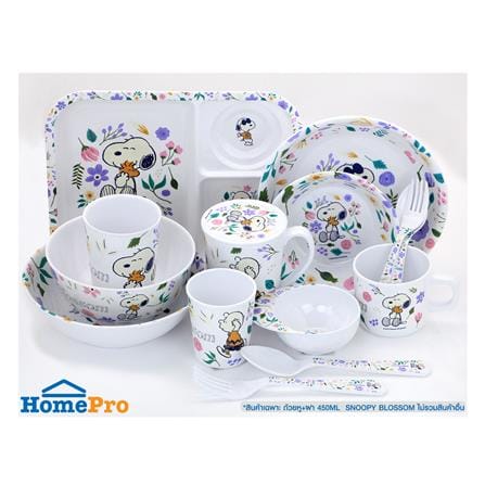 ถ้วยหูเมลามีนพร้อมฝา 450 มล. SUPERWARE SNOOPY BLOSSOM_5