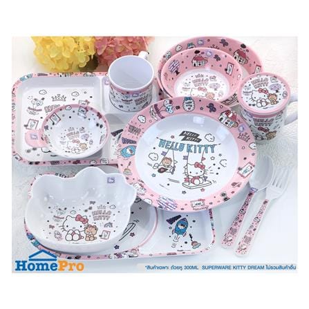 ถ้วยหูเมลามีน 300 มล. SUPERWARE KITTY DREAM_3