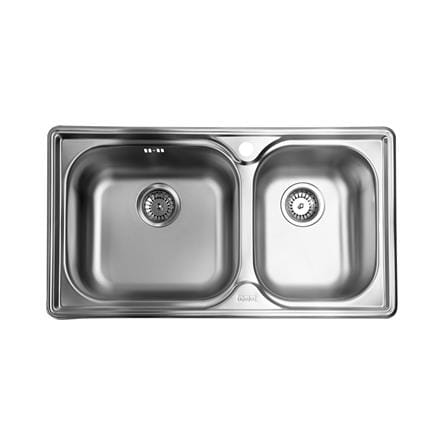 ซิงค์ฝัง 2 หลุม FRANKE LNX 620-40-28 สีเงิน