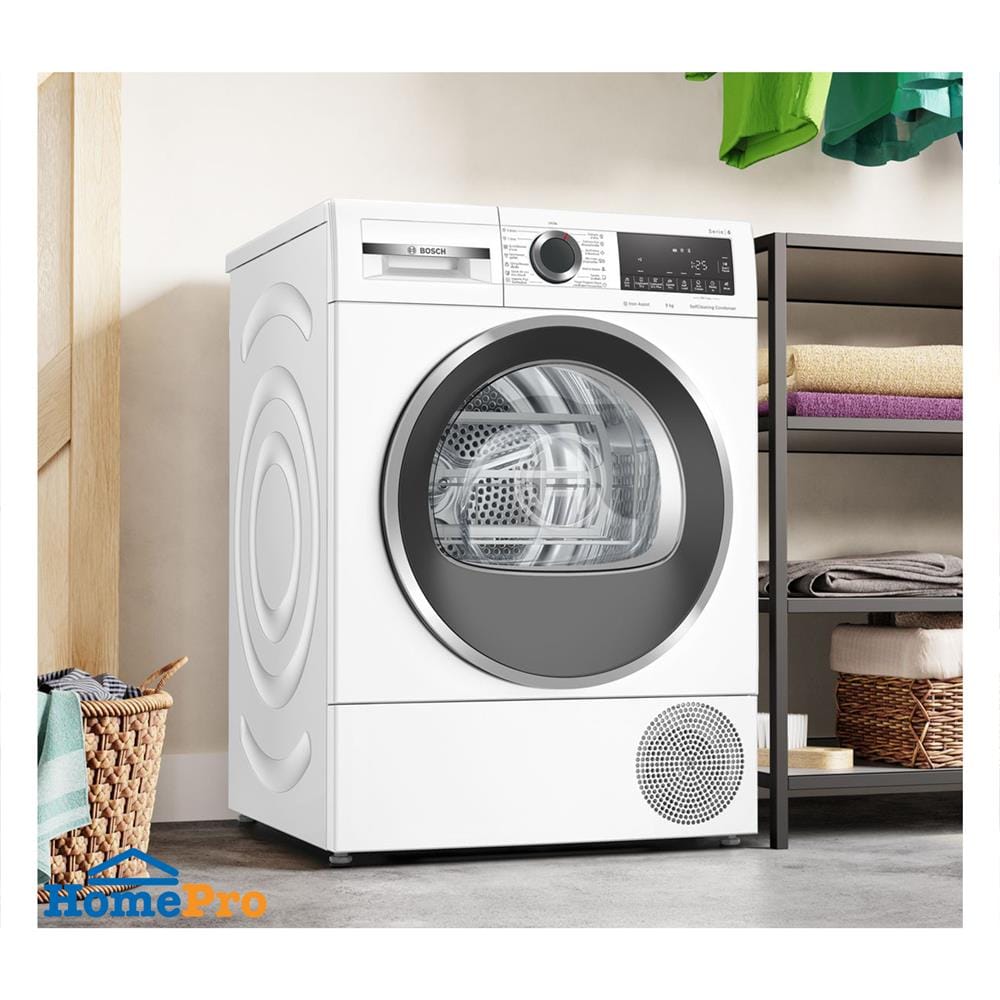 เครื่องอบผ้าฝาหน้า BOSCH WQG245A0TH 9 กก. PUMP AUTO SELF CLEAN