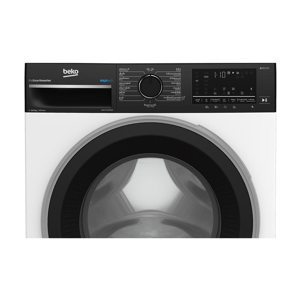 เครื่องซักผ้าฝาหน้า BEKO B5WFT5105485W 10.5 กก. อะควาเทค อินเวอร์เตอร์