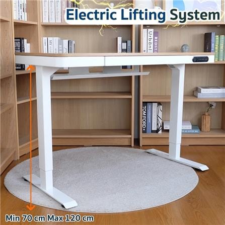 โต๊ะปรับระดับไฟฟ้า DESKSPACE DESK3 120 ซม. สีดำ_9