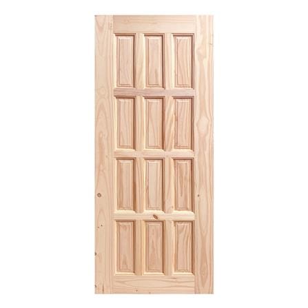ประตูไม้สนนิวซีแลนด์ MODERN DOORS CE-121 ลวดลาย 80X200 ซม. สีธรรมชาติ ไม่เจาะลูกบิด_0