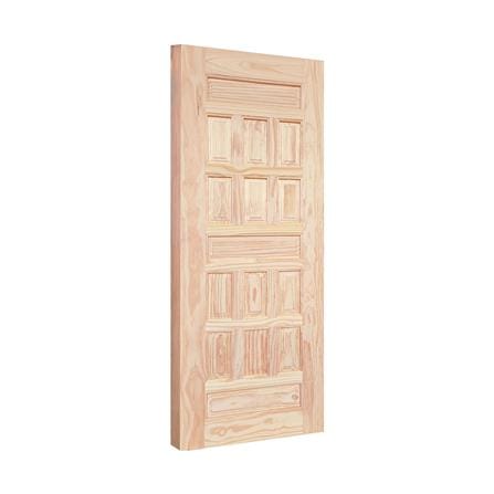 ประตูไม้ดูริโอ ไม่เจาะลูกบิด MODERN DOORS CE 122 80x200 ซม. สีธรรมชาติ_1