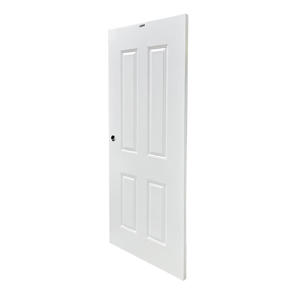 ประตูภายนอก UPVC AZLE L-35 80X200 ซม. สีขาว เจาะลูกบิด