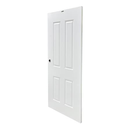 ประตูภายนอก UPVC AZLE L-35 80X200 ซม. สีขาว เจาะลูกบิด_1