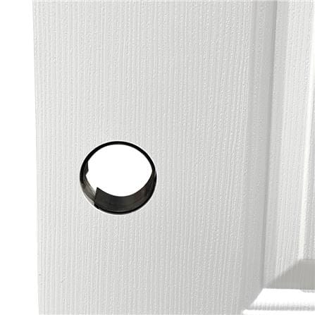 ประตูภายนอก UPVC AZLE L-35 80X200 ซม. สีขาว เจาะลูกบิด_2