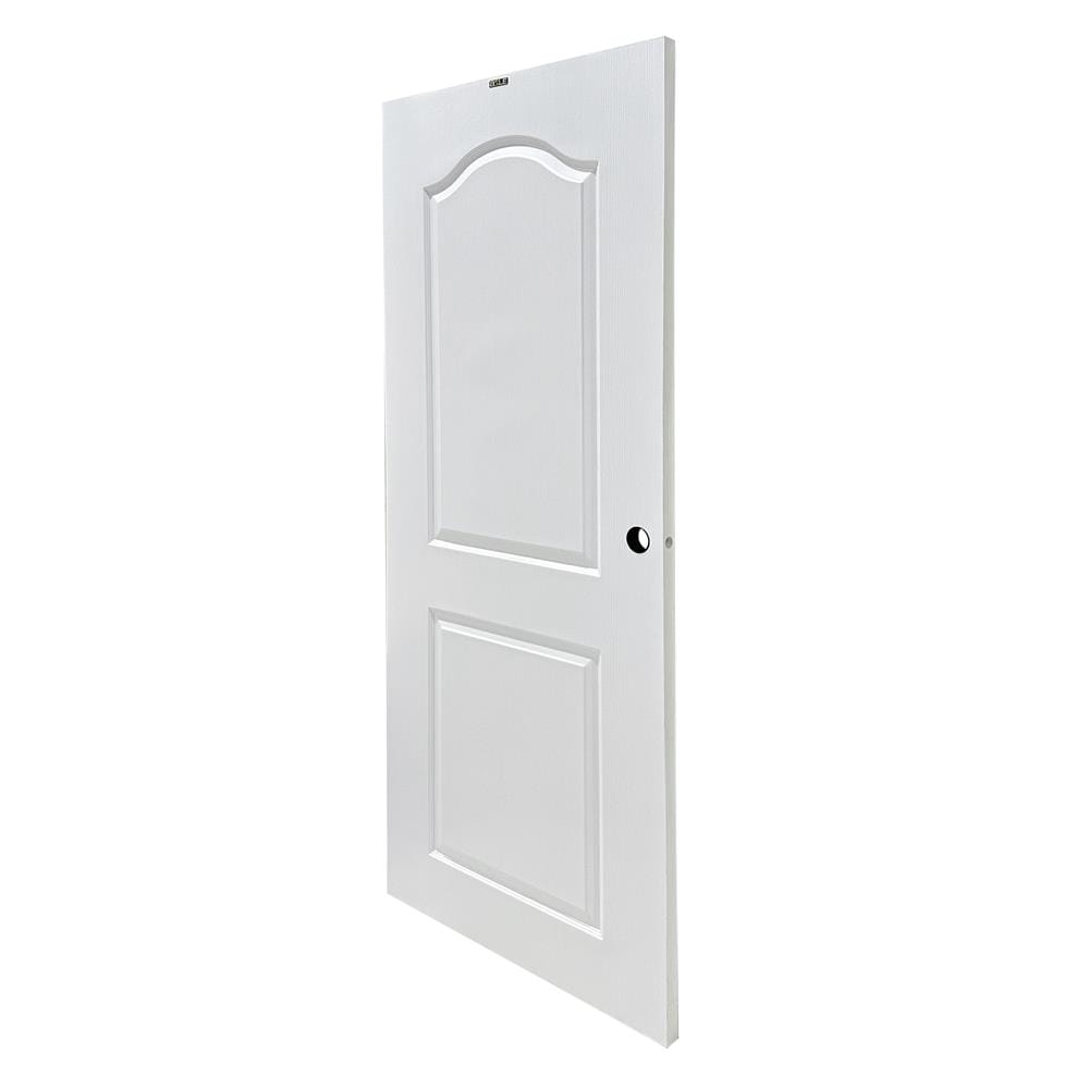 ประตูภายนอก UPVC AZLE L-85 80X200 ซม. สีขาว เจาะลูกบิด