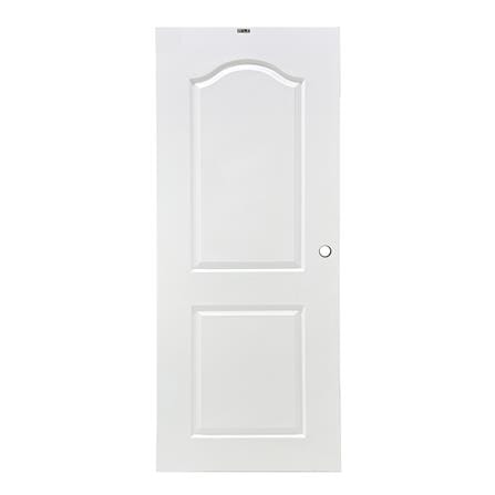 ประตูภายนอก UPVC AZLE L-85 80X200 ซม. สีขาว เจาะลูกบิด