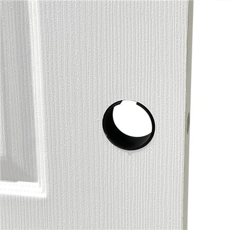 ประตูภายนอก UPVC AZLE L-85 80X200 ซม. สีขาว เจาะลูกบิด_2