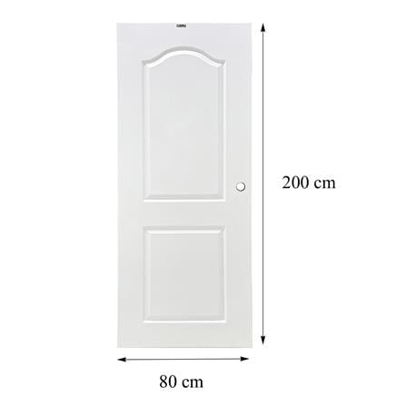 ประตูภายนอก UPVC AZLE L-85 80X200 ซม. สีขาว เจาะลูกบิด_7